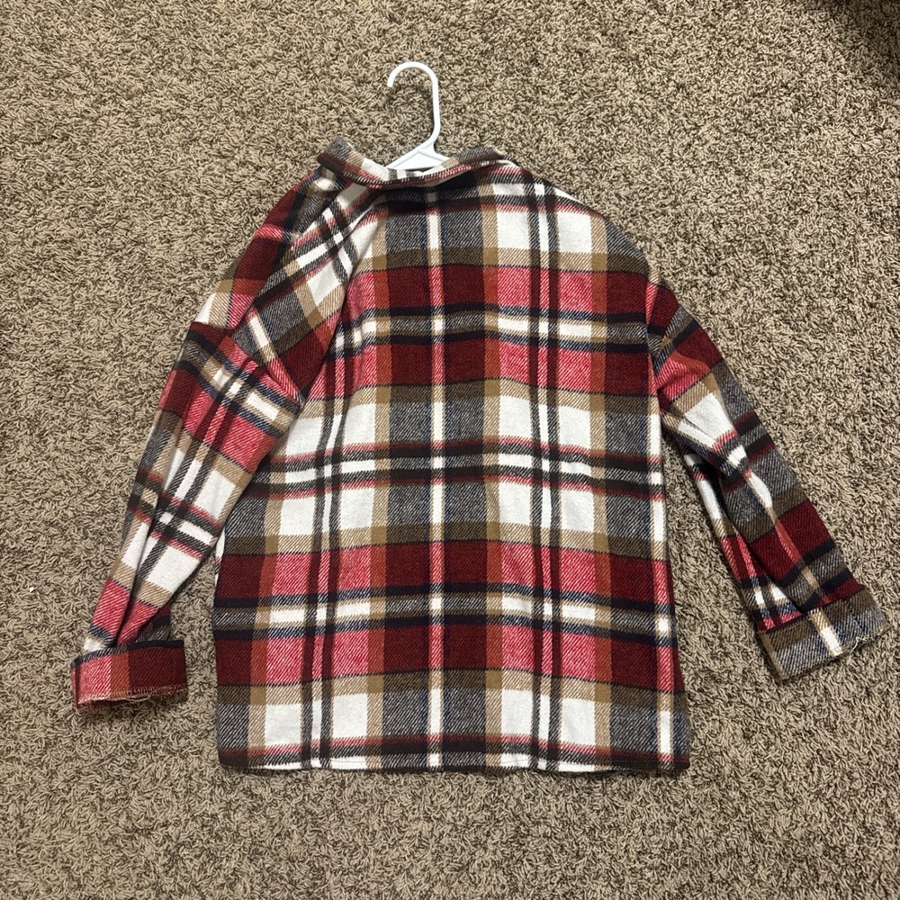 Plaid Button-Up Sweater - Picture 2 of 2